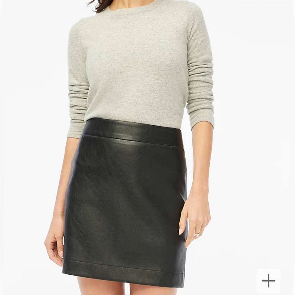 Faux-leather A-line mini skirt -size 10